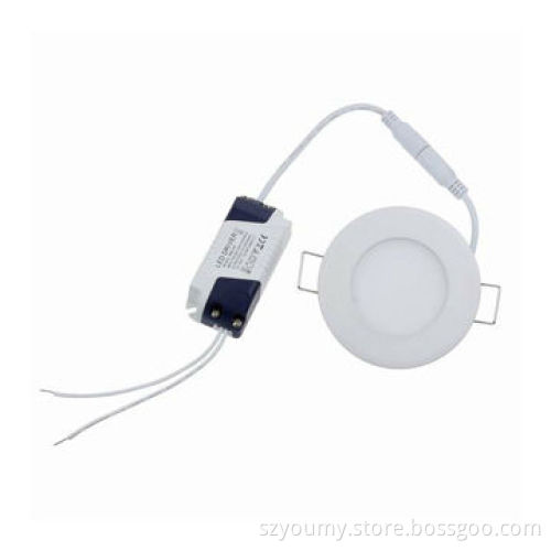 3W AC85-265V Ultra-thin Round LED Panel Light with LED Driver, cool white/warm white